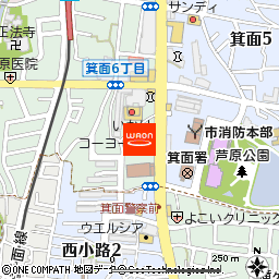 KOHYO箕面店付近の地図