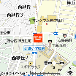 KOHYO豊中緑丘店付近の地図