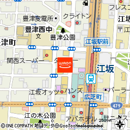 ダイエー江坂駅前店付近の地図