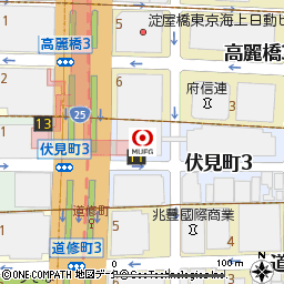 大阪中央支店付近の地図