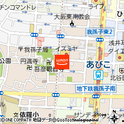 ピーナッツ　あびこ店付近の地図