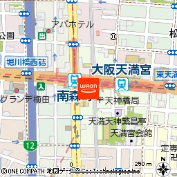 KOHYO南森町店付近の地図