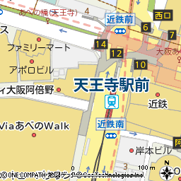 阿倍野橋支店付近の地図