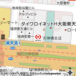 天神橋支店付近の地図