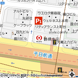 鶴橋支店付近の地図