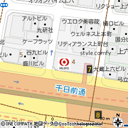 上本町支店付近の地図