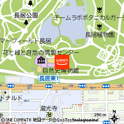 大阪市立自然史博物館　情報センター付近の地図