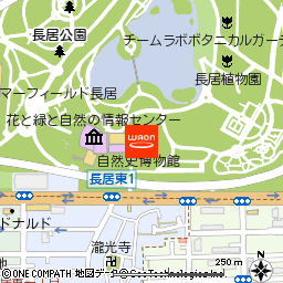 大阪市立自然史博物館　情報センター付近の地図