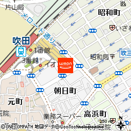 イオン吹田店付近の地図