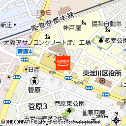 イオンスタイル東淀川付近の地図