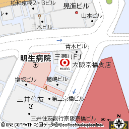 大阪京橋支店付近の地図