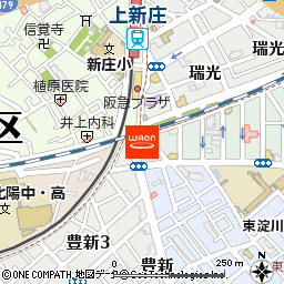 グルメシティ上新庄駅前店付近の地図