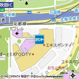 ららぽーとEXPOCITYカードデスク付近の地図