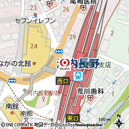 河内長野支店付近の地図
