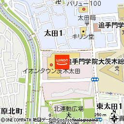 イオンタウン茨木太田付近の地図