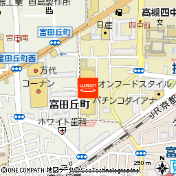 イオンフードスタイル摂津富田店付近の地図