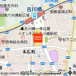 イオンスタイル古川橋駅前付近の地図