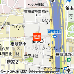 マザーピア西岩田店付近の地図