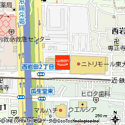 手芸の丸十 東大阪店付近の地図