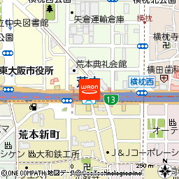 イオンバイク東大阪店付近の地図
