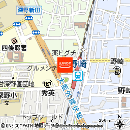 グルメシティ野崎店付近の地図