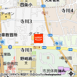 ダイエー大東寺川店付近の地図