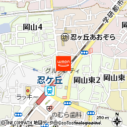 グルメシティ忍ヶ丘店付近の地図