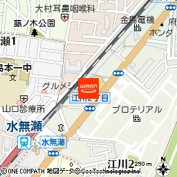 グルメシティ水無瀬店付近の地図