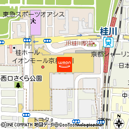 イオンモール京都桂川付近の地図