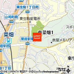 KOHYO東生駒店付近の地図