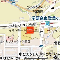 イオン登美ケ丘店付近の地図