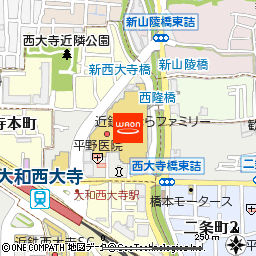 イオンスタイル奈良付近の地図