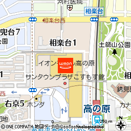 イオン高の原店付近の地図