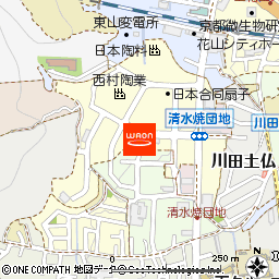 清水焼の郷会館付近の地図