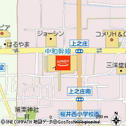 イオン桜井店付近の地図