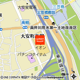 イオン大安店付近の地図