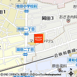 マックスバリュ岡田店付近の地図