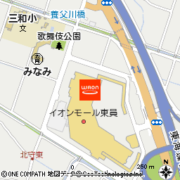 イオン東員店付近の地図