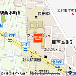 マックスバリュ金沢駅西本町店付近の地図