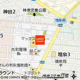 マックスバリュ増泉店付近の地図