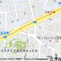 笠市支店（本店営業部内）付近の地図