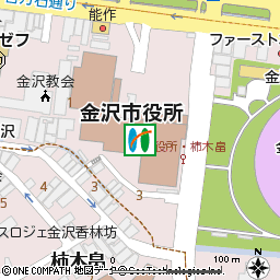 金沢市役所支店付近の地図