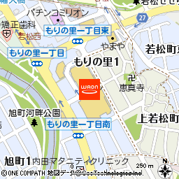 イオンもりの里店付近の地図