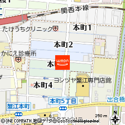 エリート蟹江本町店付近の地図