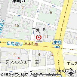 尾西支店付近の地図