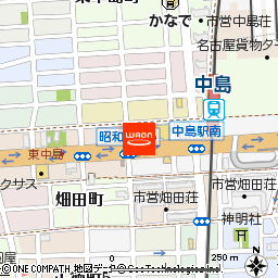 アイセイ薬局　中島店付近の地図