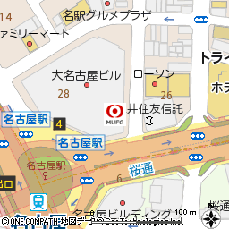 新名古屋駅前支店付近の地図