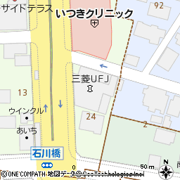 石川橋支店付近の地図