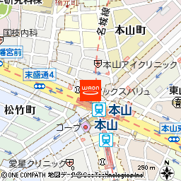 マックスバリュ本山店付近の地図