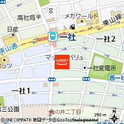 マックスバリュ一社店付近の地図